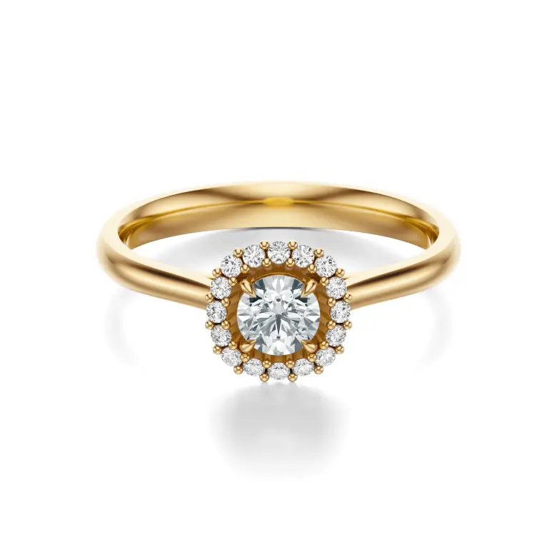 Pierścionek zaręczynowy z diamentami